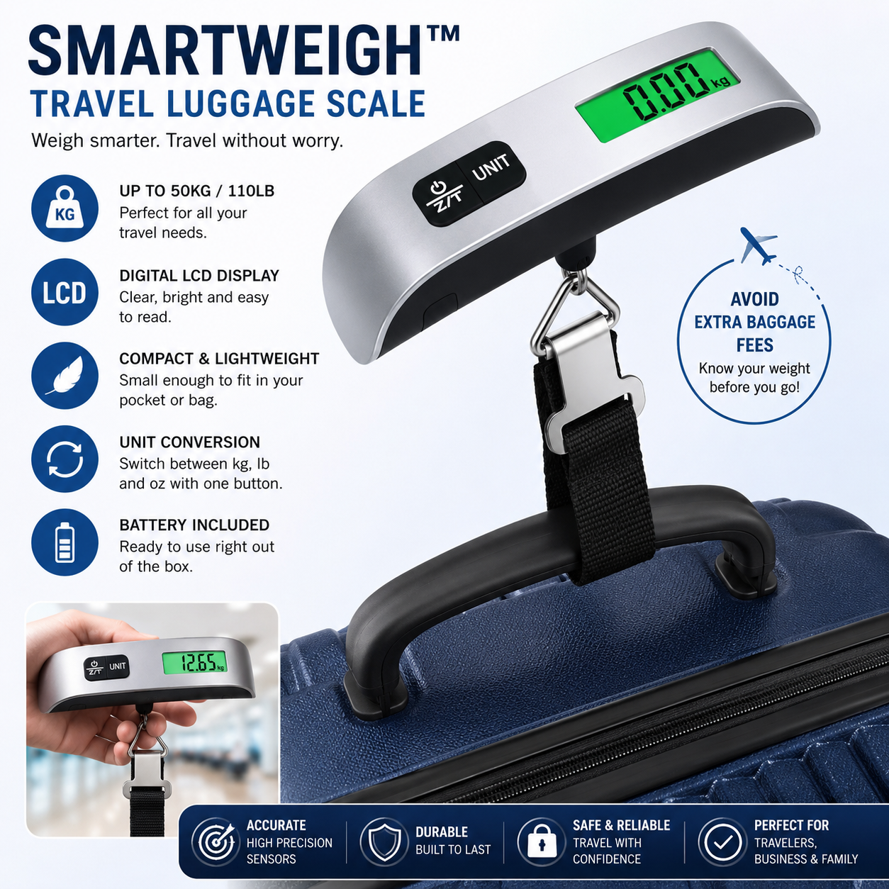 SmartWeigh™ Travel Luggage Scale
